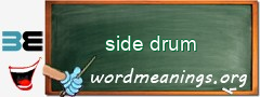 WordMeaning blackboard for side drum